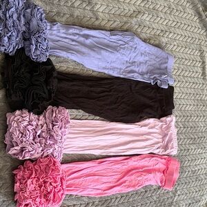 Colorful Ruffled Bottom Pants Bundle